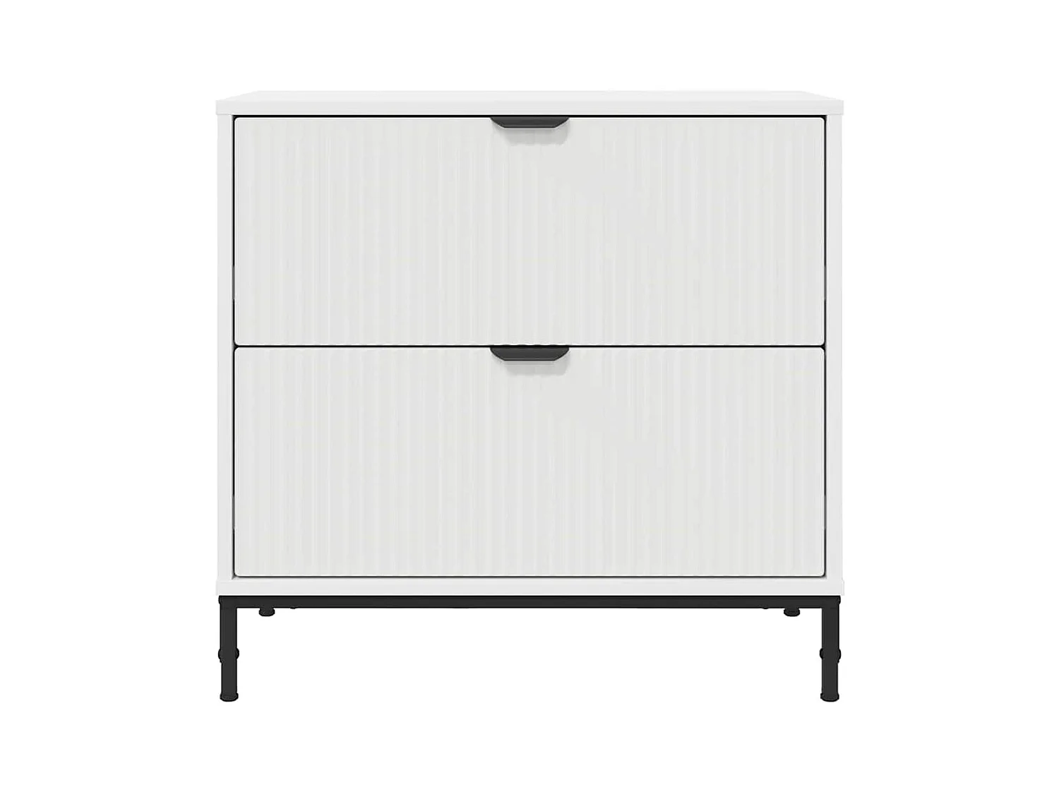 Mesita de noche Blanca 63,5 x 36 x 61 cm Madera de ingeniería