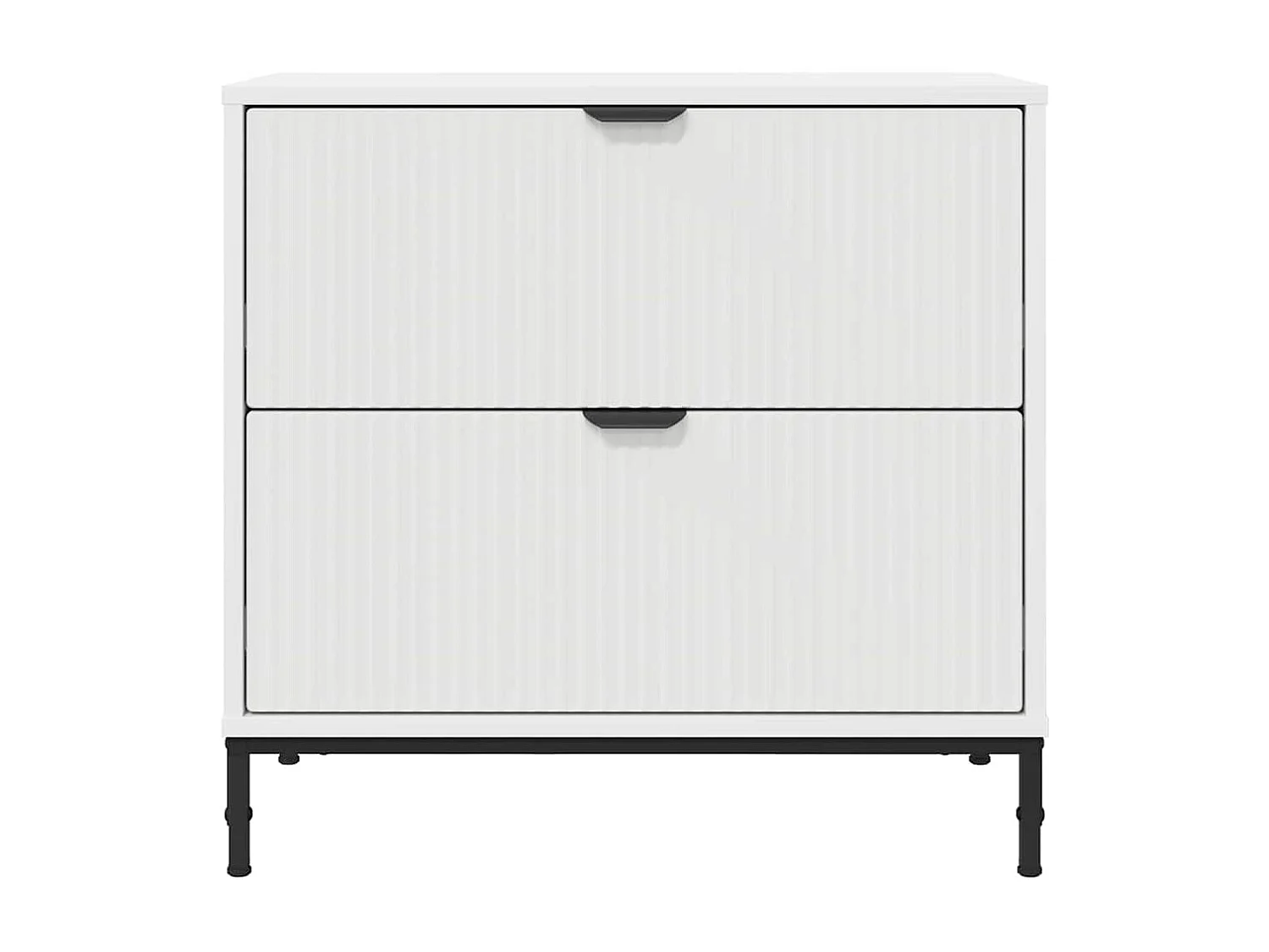 Table de chevet Blanc 63,5 x 36 x 61 cm Bois d'ingénierie