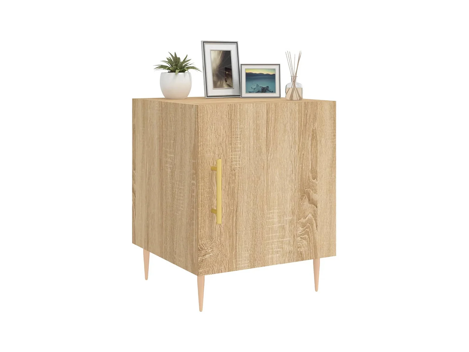 Nachtkastjes 2 stuks Sonoma eiken 40x40x50 cm bewerkt hout