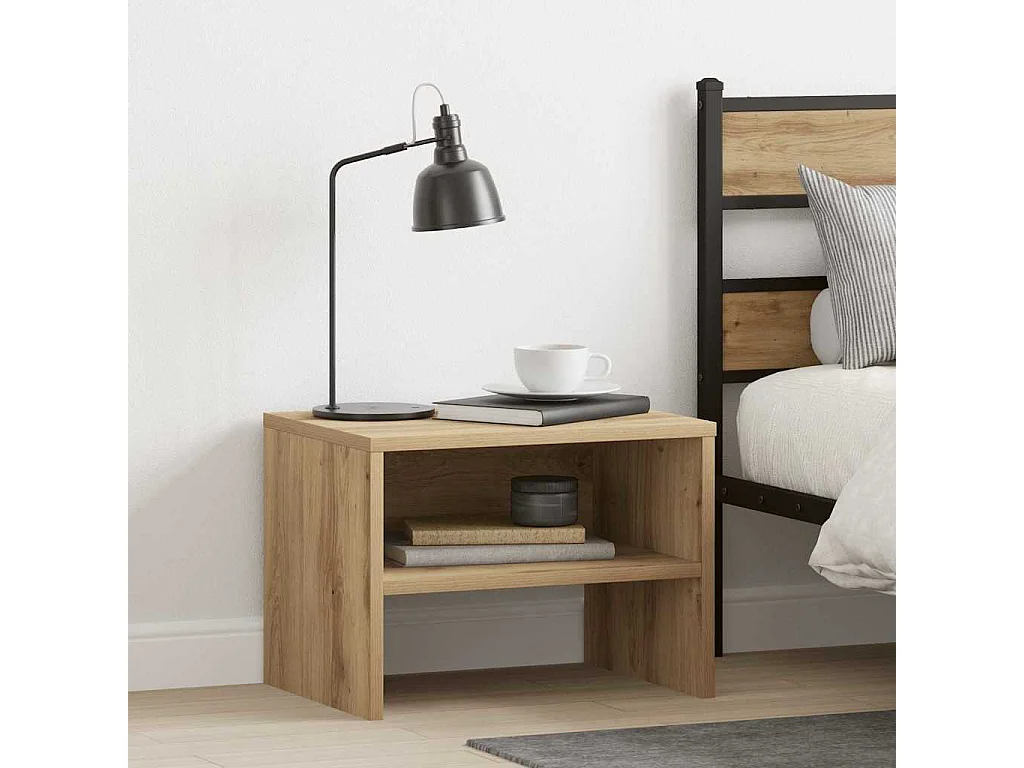 Comodino 2 pezzi in rovere fatto a mano 40 x 40 x 30 cm