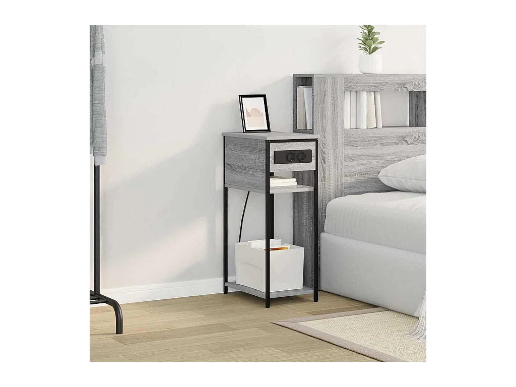 Comodino grigio Sonoma 28,1 x 40,9 x 75 cm