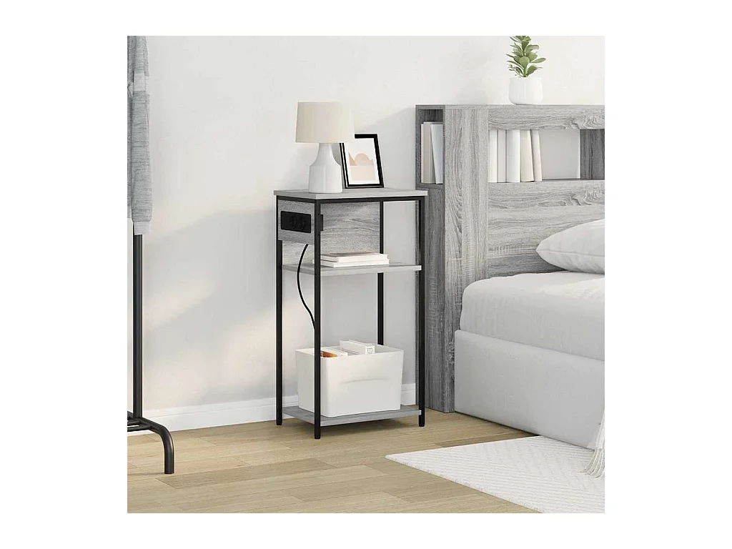 Comodino grigio Sonoma 28,1 x 40,9 x 75 cm