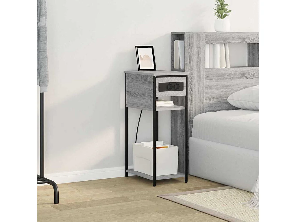 Cabinet de chevet Sonoma gris 28.1 x 40.9 x 75 cm