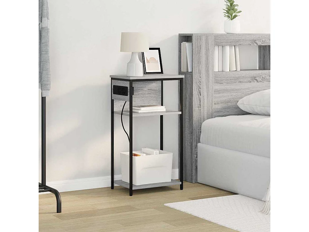 Cabinet de chevet Sonoma gris 28.1 x 40.9 x 75 cm