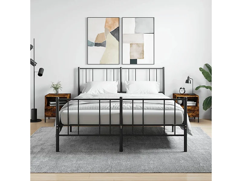 Comodini in rovere affumicato 2 pezzi 40x35x47,5 cm in legno ingegnerizzato