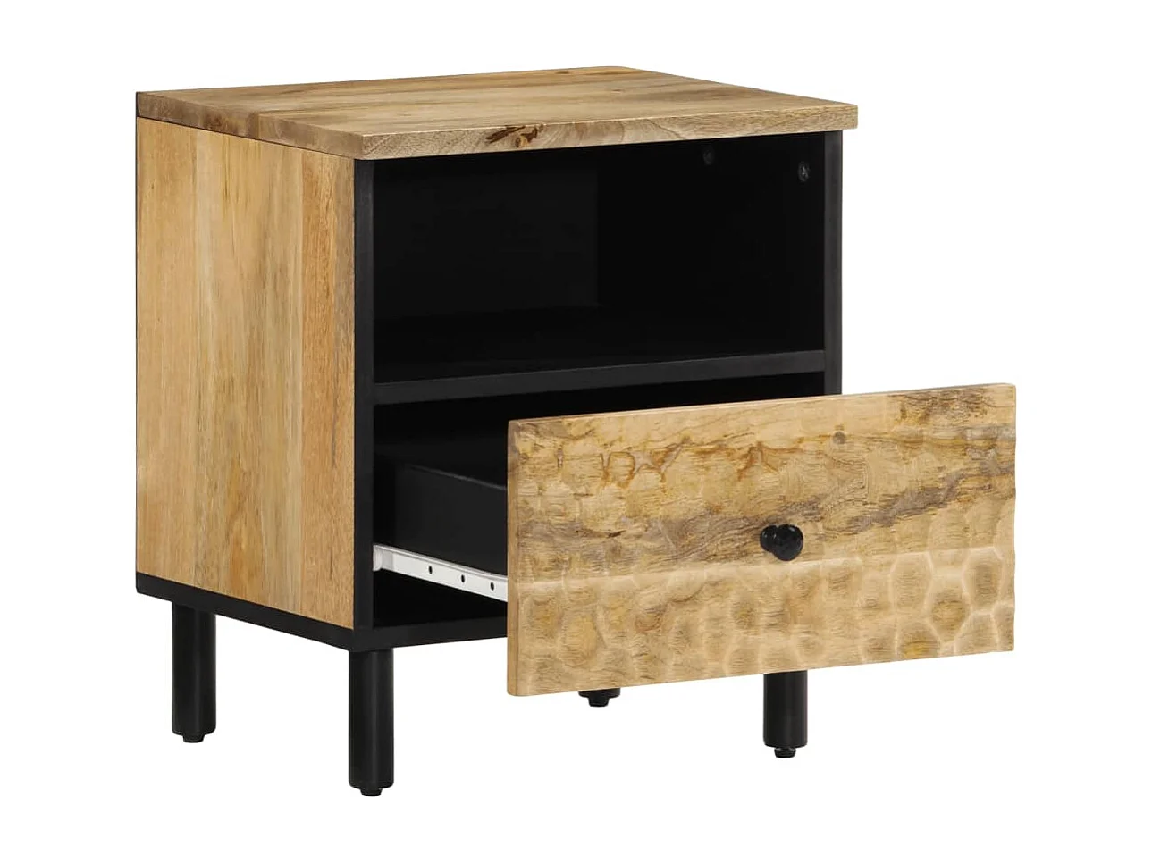 Comodino 40x33x46 cm Legno massello di mango