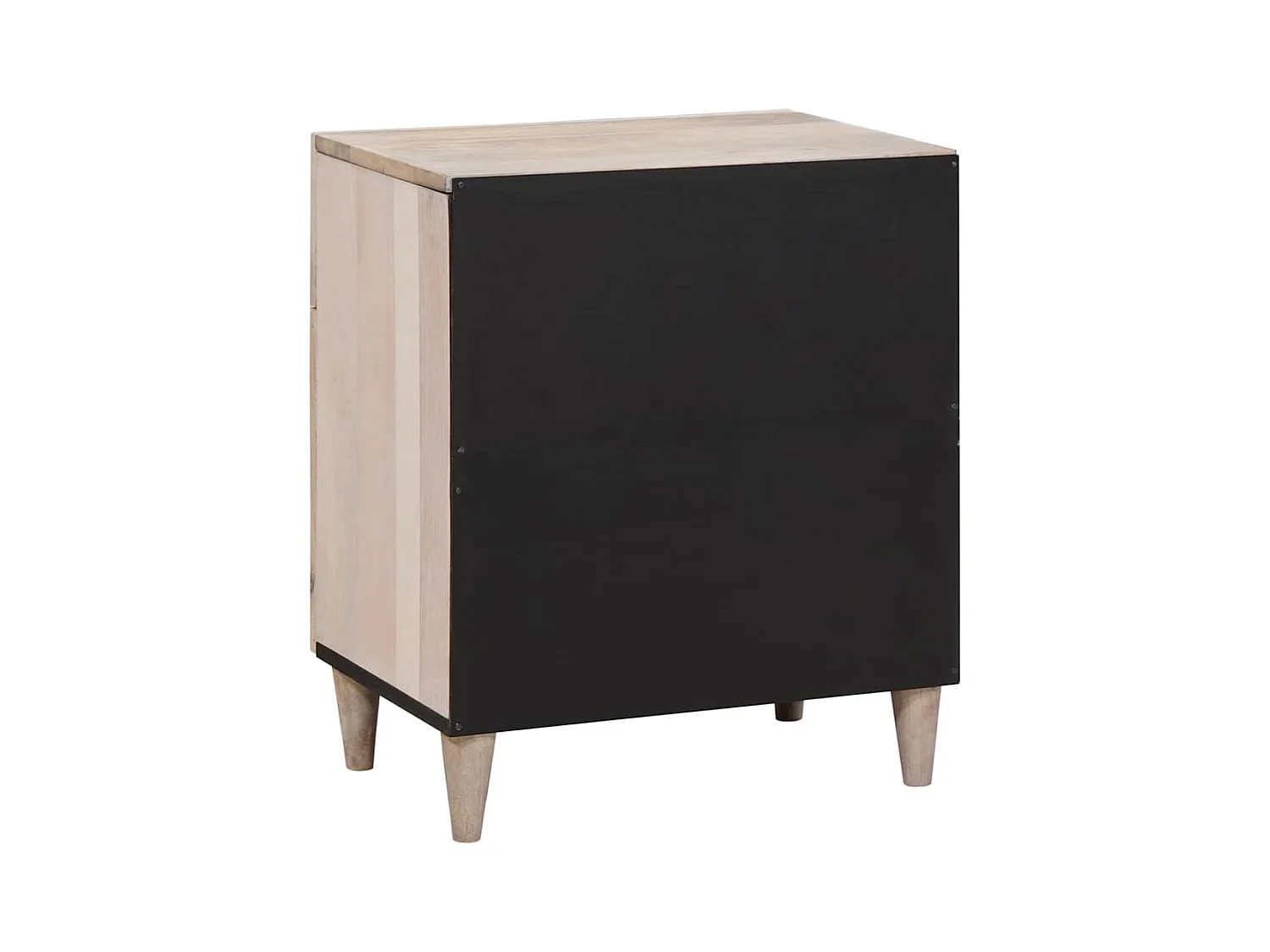 Table de chevet Beige 50 x 33 x 60 cm bois de manguier massif