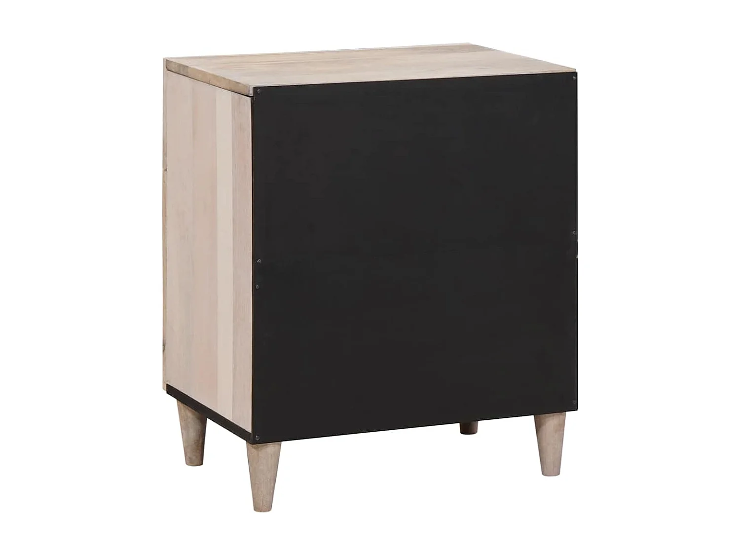 Beige nachtkastje 50 x 33 x 60 cm massief mangohout