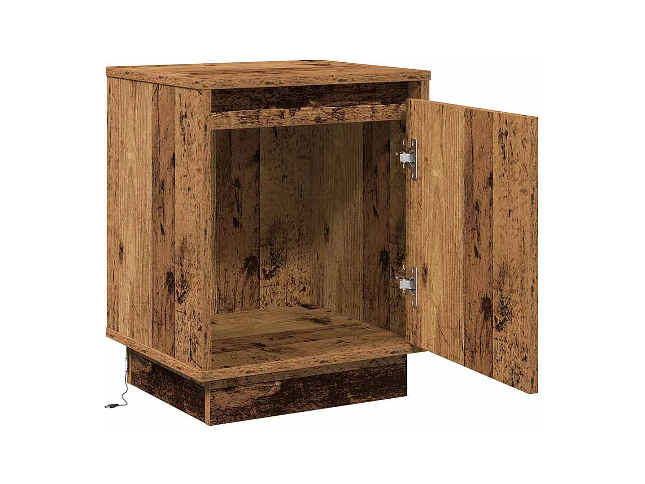 Mesilla de noche con 2 piezas Madera antigua 39 x 34,5 x 50 cm