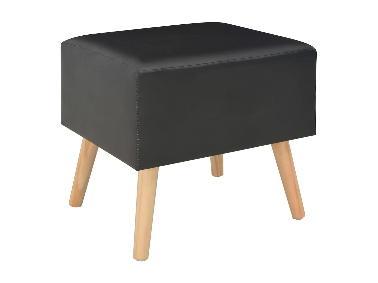 Comodino nero 40x35x40 cm Similpelle