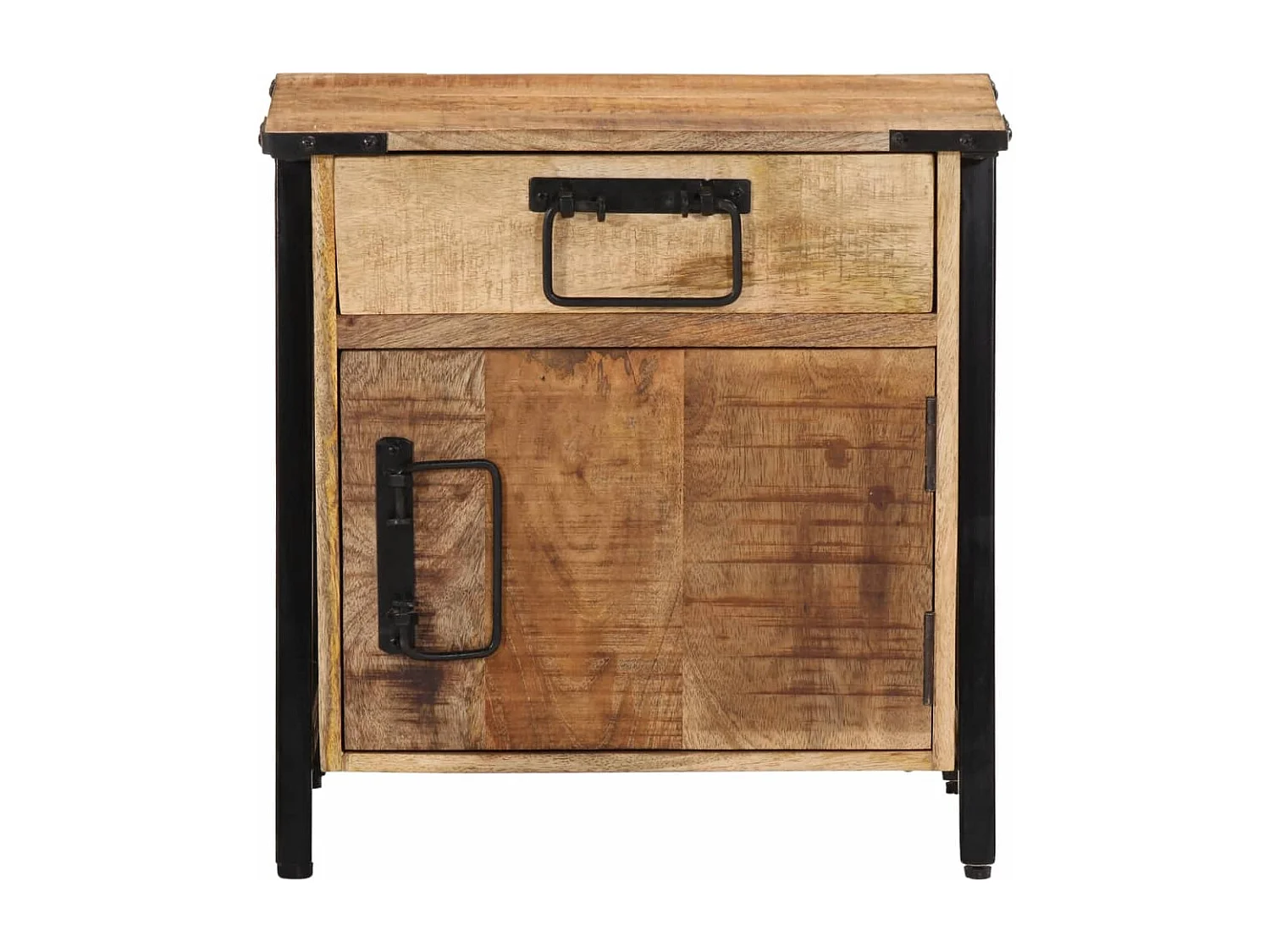 Comodino 40x30x42 cm in legno massello di mango