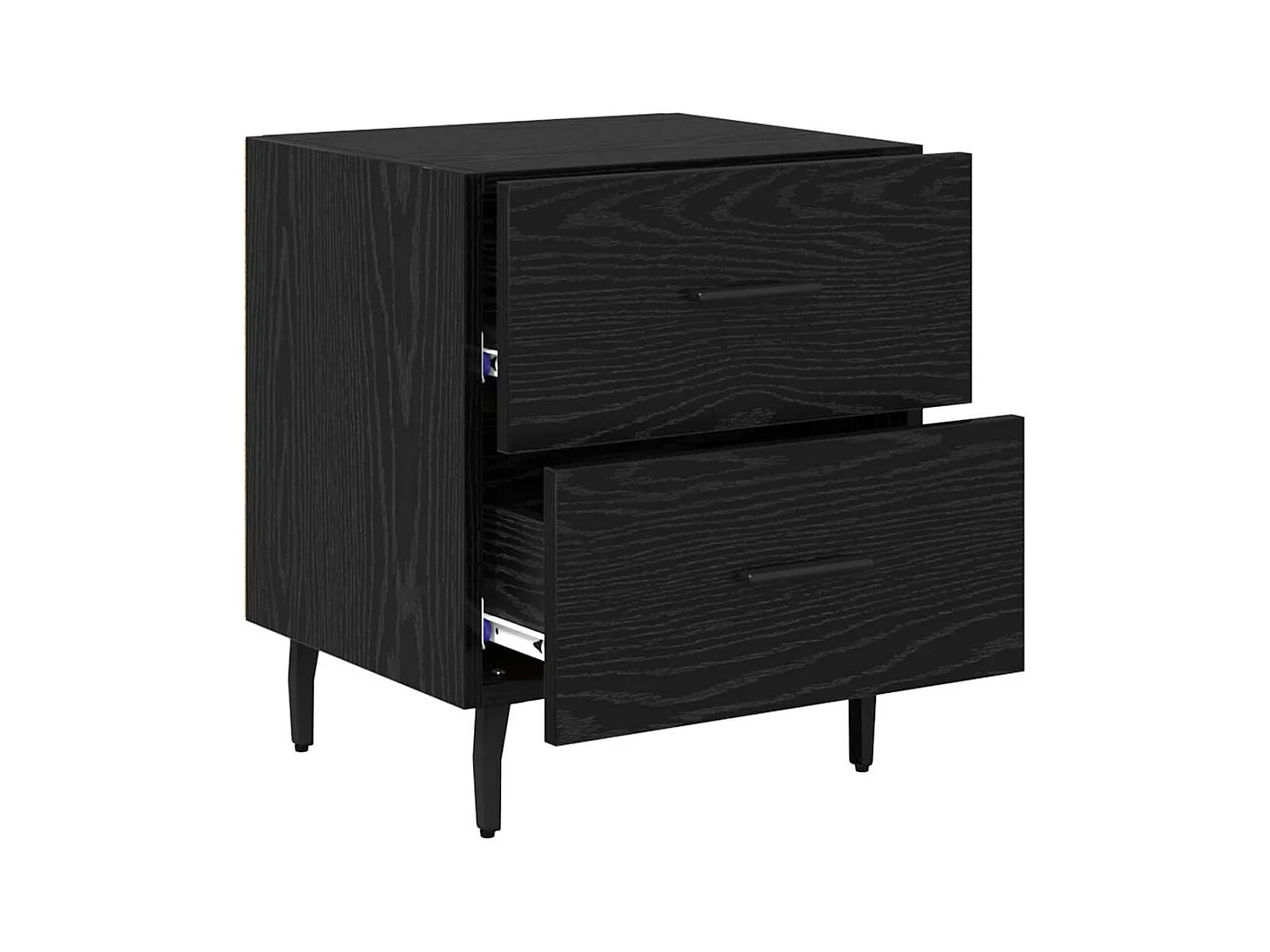 Nachtkastje met lade Zwart eiken 40 x 35 x 47,5 cm