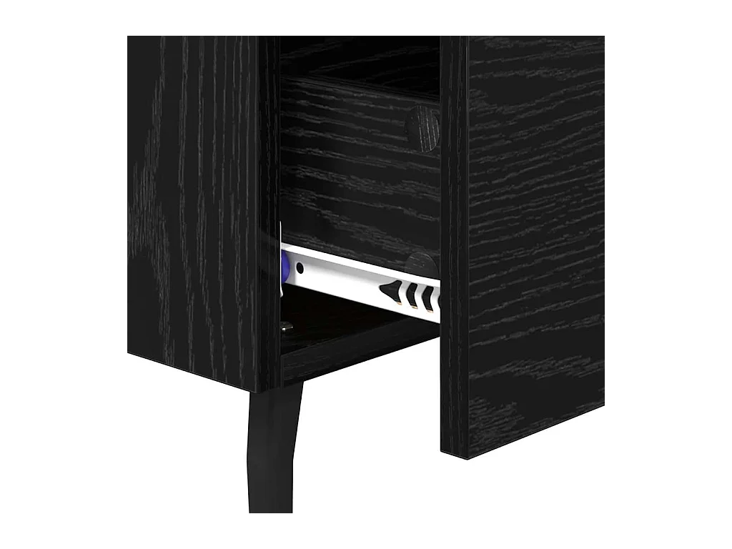 Nachtkastje met lade Zwart eiken 40 x 35 x 47,5 cm