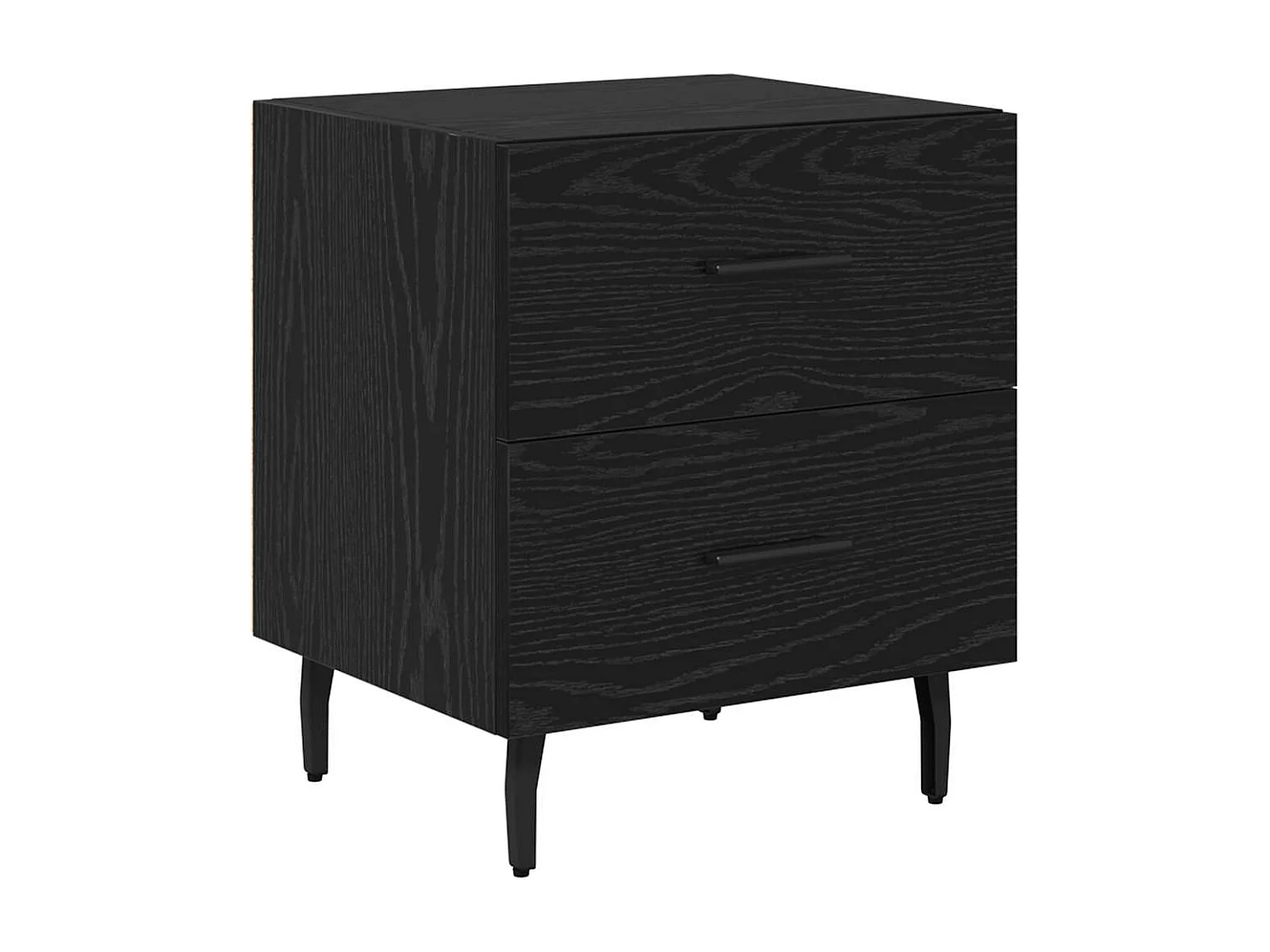 Mesilla de noche con cajón Roble negro 40 x 35 x 47,5 cm