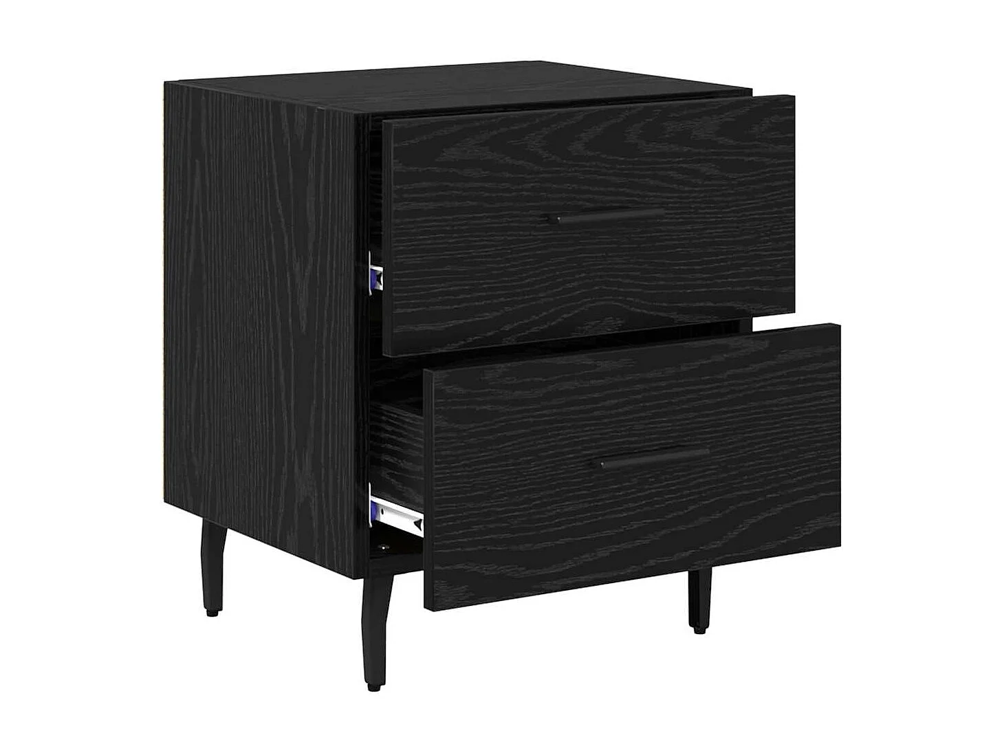 Mesilla de noche con cajón Roble negro 40 x 35 x 47,5 cm