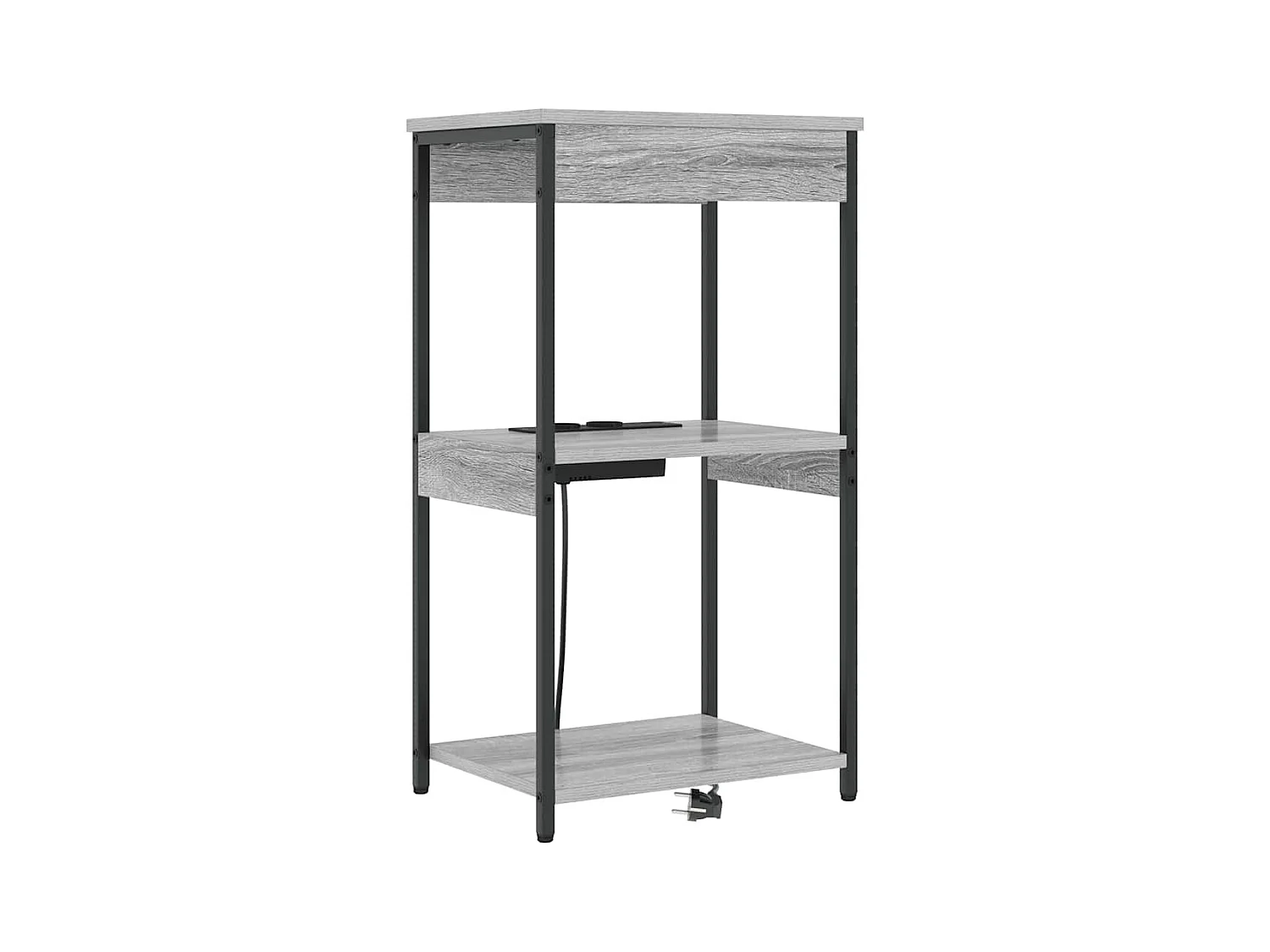 Sonoma Grey Nachtkastje met Oplaadstation