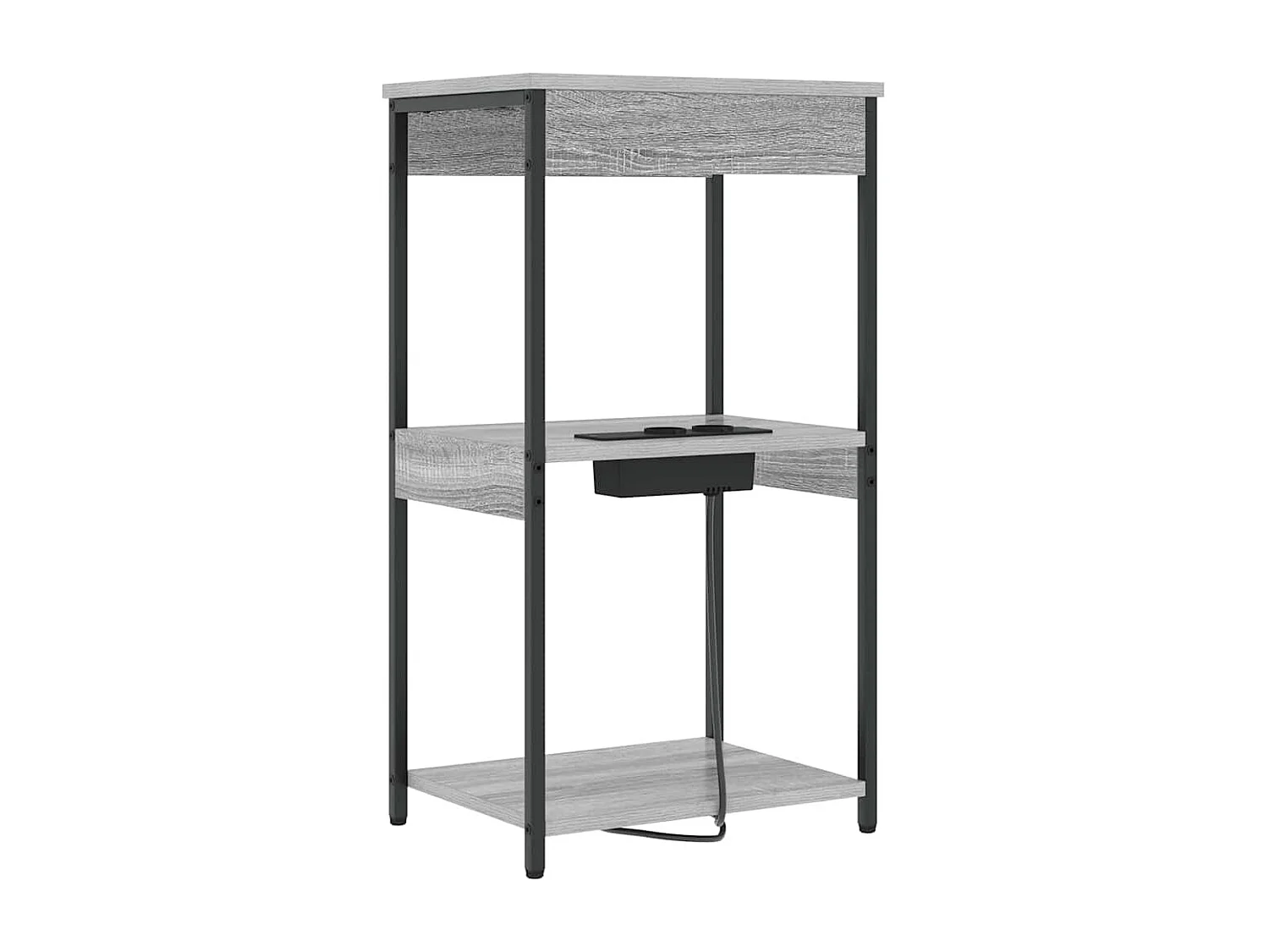 Sonoma Grey Nachtkastje met Oplaadstation