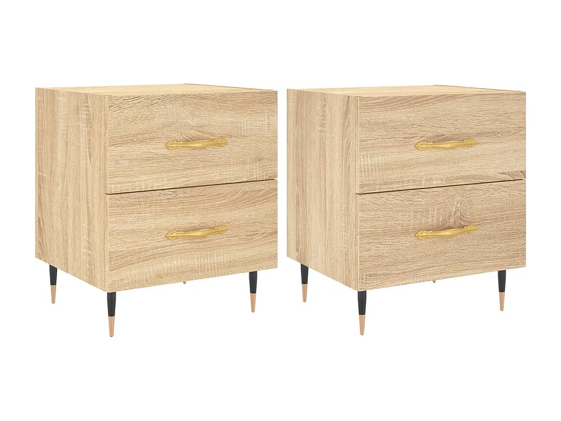 Tables de chevet 2 pcs chêne sonoma 40x35x47,5 cm
