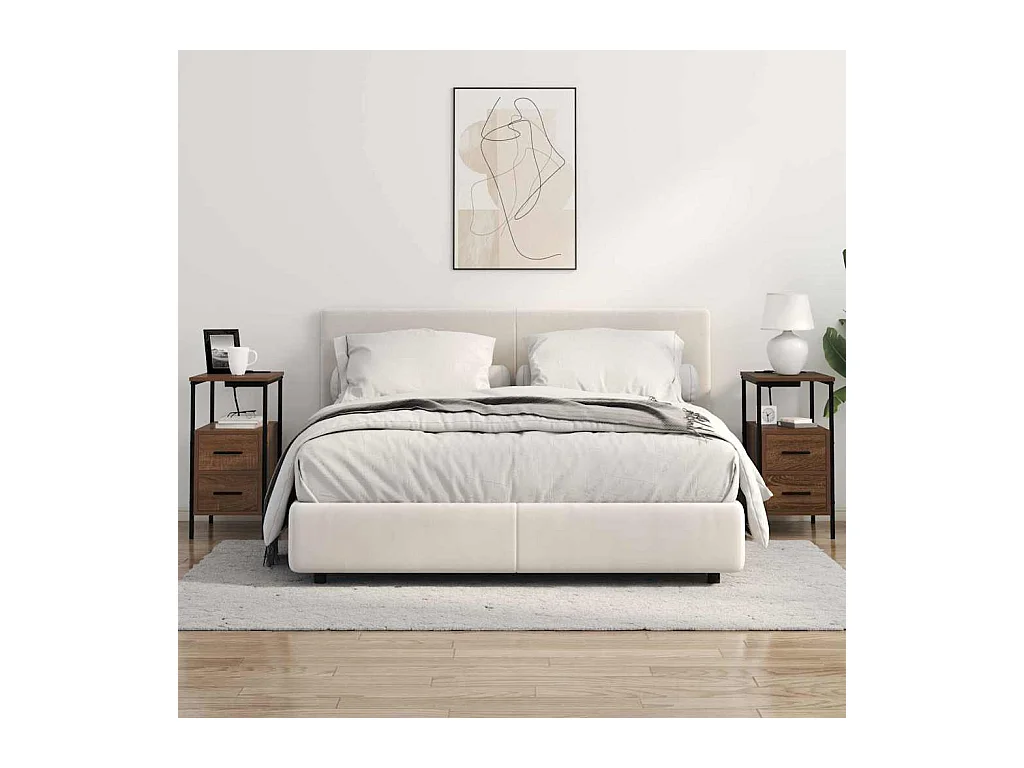 Mesitas de noche 2 uds Roble marrón 30 x 48 x 61 cm