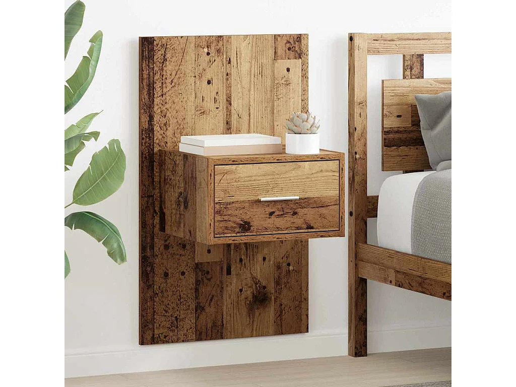 Armoire de lit 2 pcs Bois ancien 48,5 x 32,5 x 80 cm