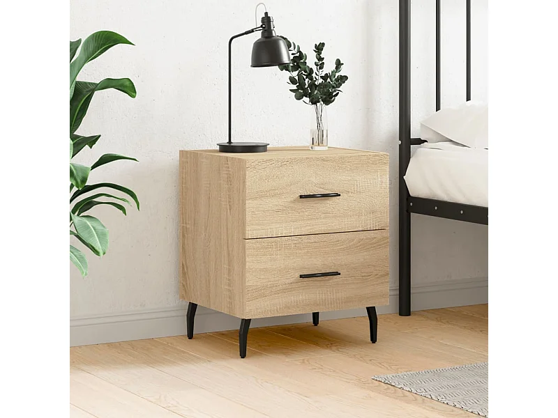 Comodino in rovere Sonoma 40x35x47,5 cm in legno ingegnerizzato