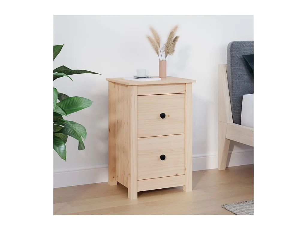Comodino 40x35x61,5 cm Legno massello di pino