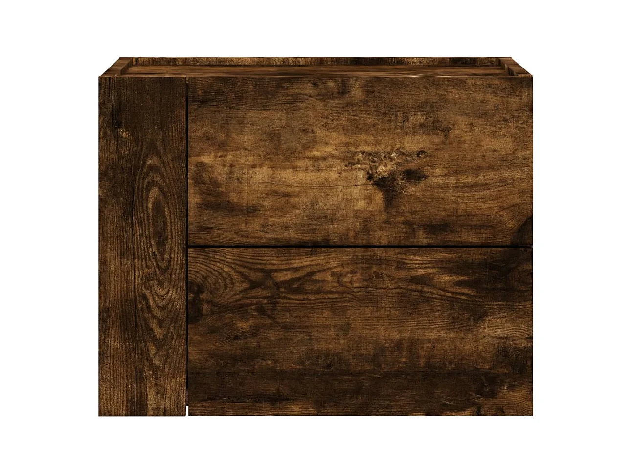 Comodini da parete 2 pz rovere affumicato 45x30x35 cm