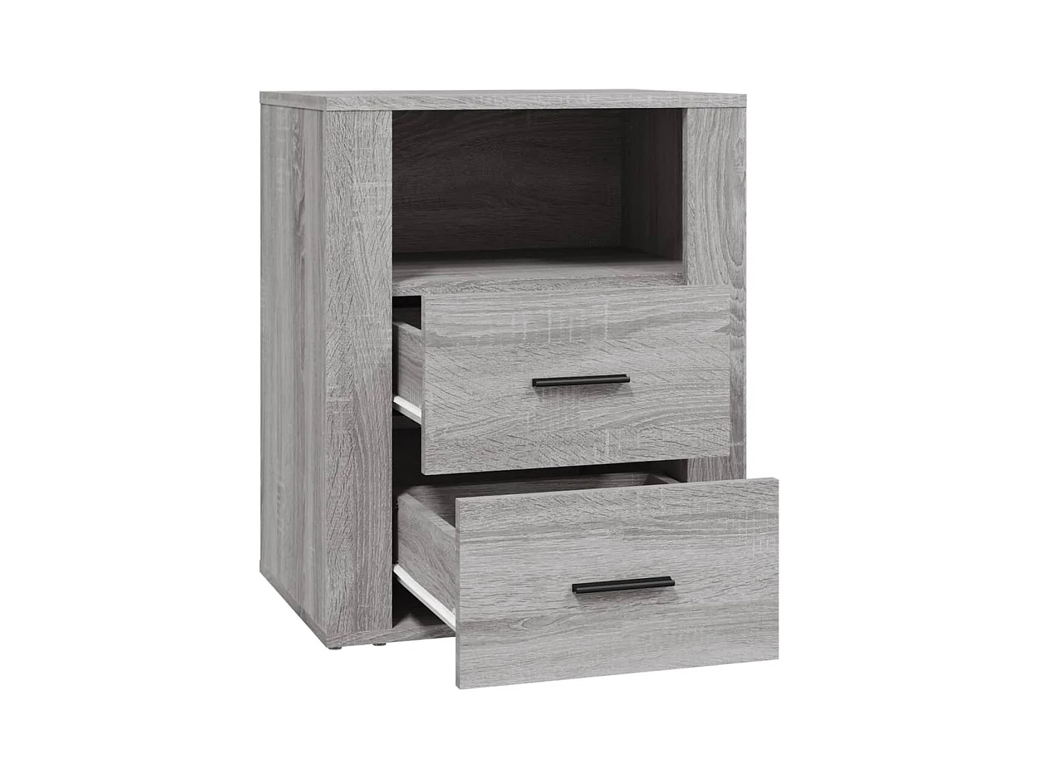 Mesita de noche Sonoma gris 50x36x60 cm Madera de ingeniería