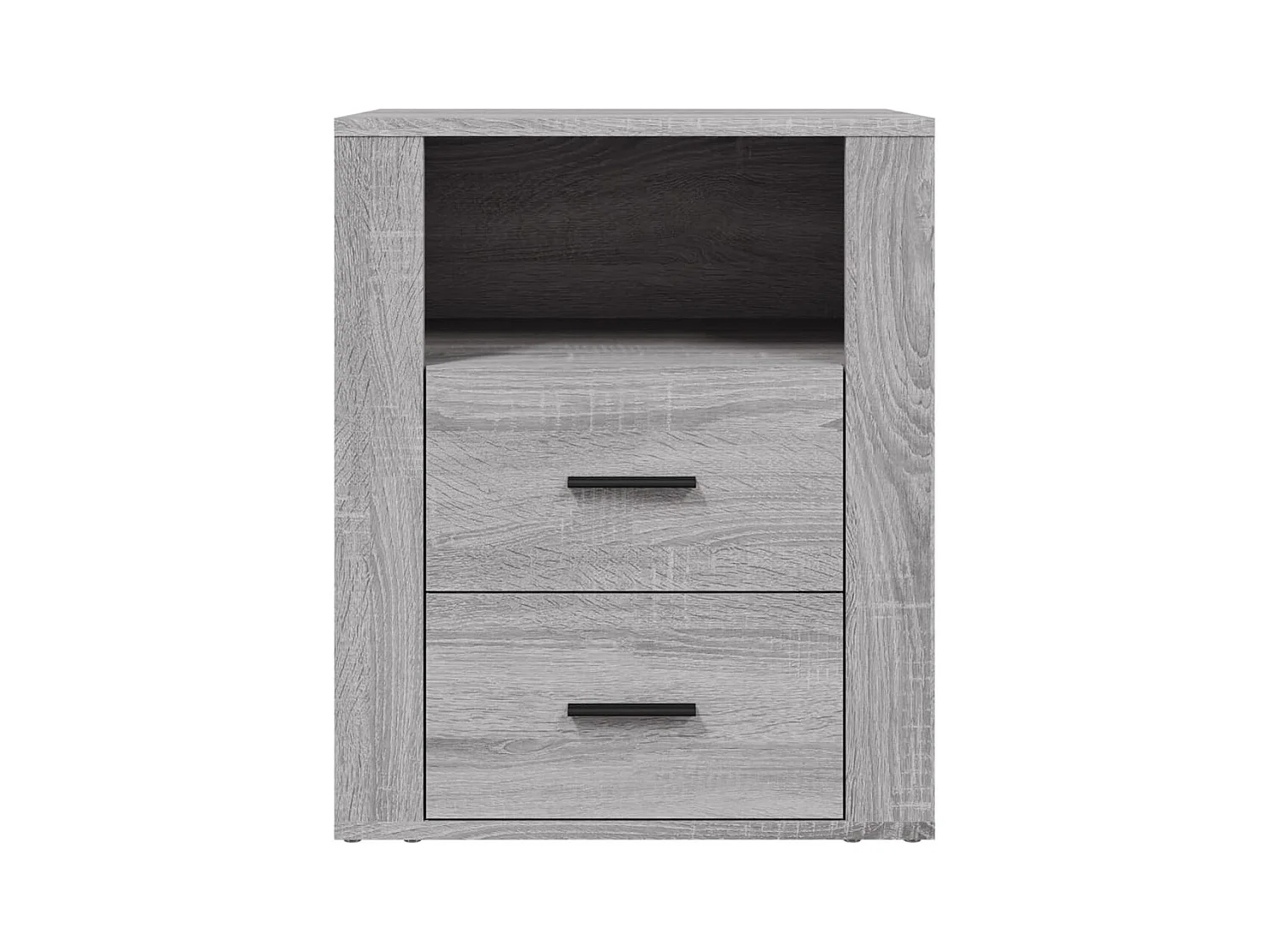 Mesita de noche Sonoma gris 50x36x60 cm Madera de ingeniería