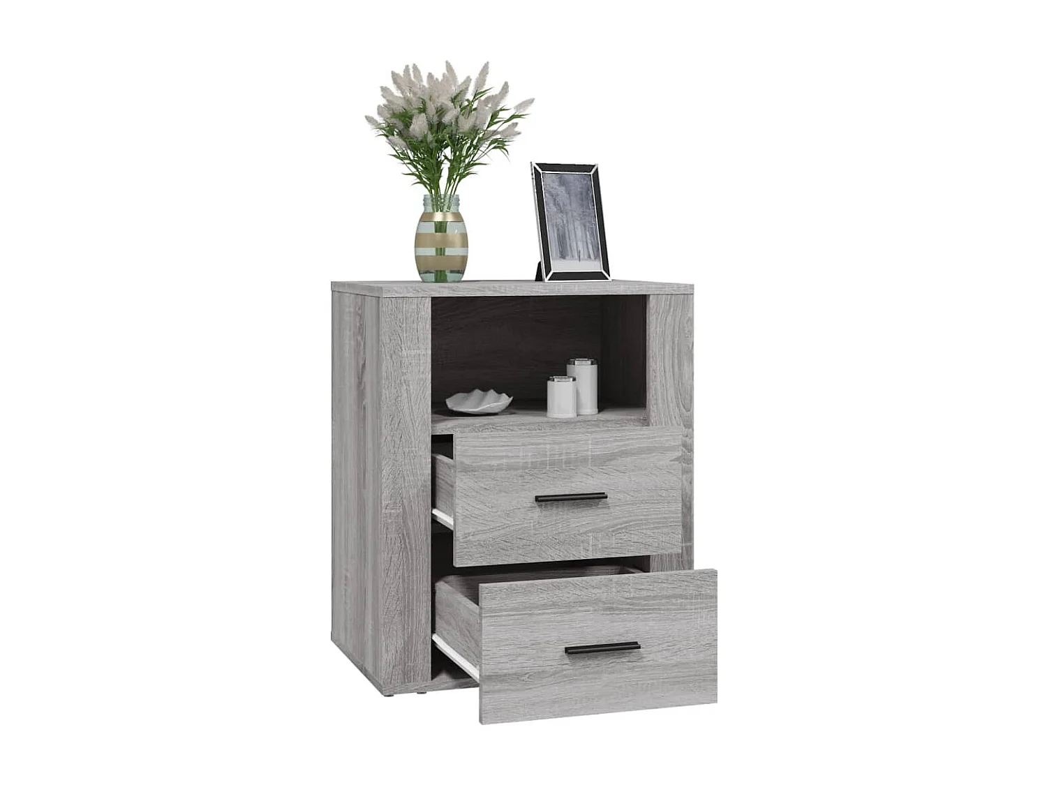 Table de chevet Sonoma gris 50x36x60 cm Bois d'ingénierie