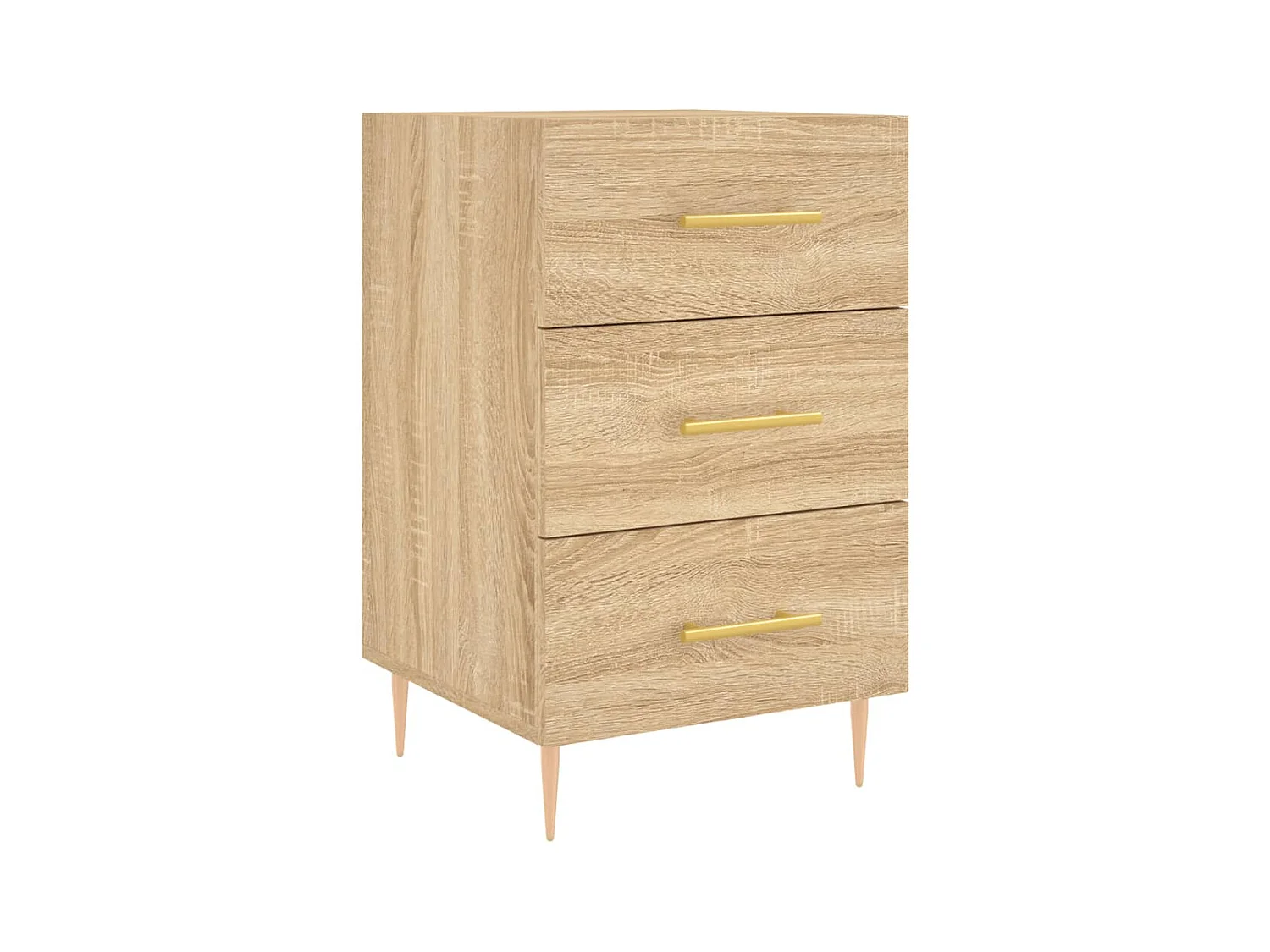 Comodino in rovere Sonoma 40x40x66 cm in legno ingegnerizzato