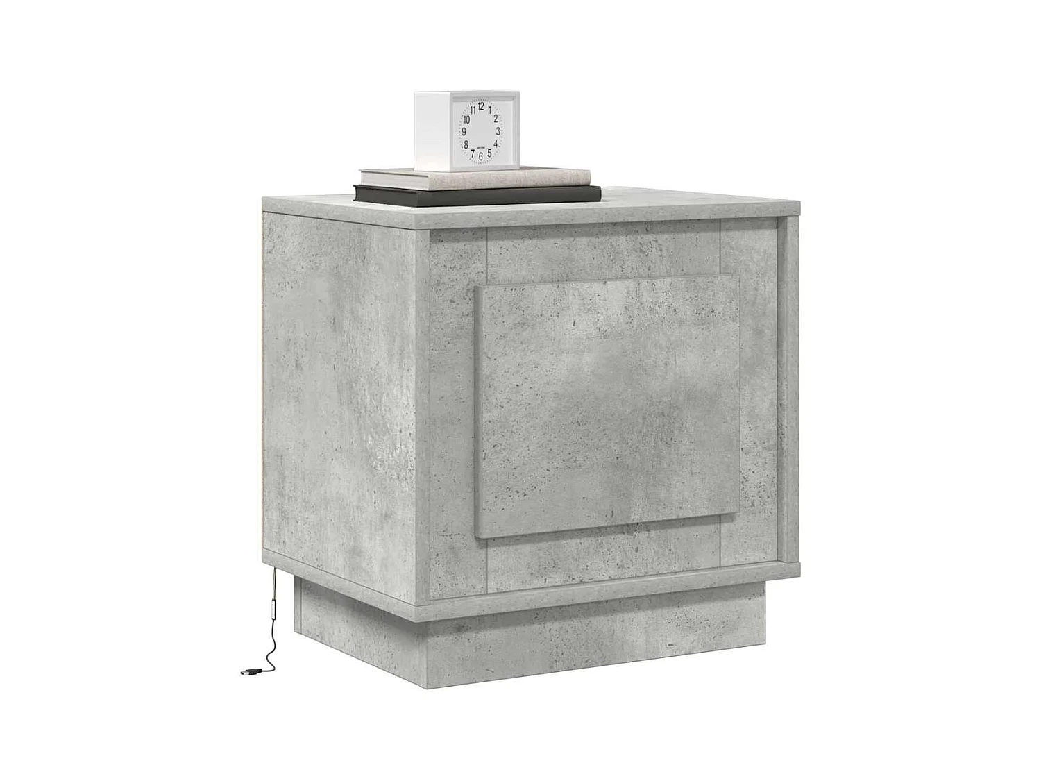Mesilla de noche con 2 piezas Gris hormigón 44 x 34,5 x 45 cm