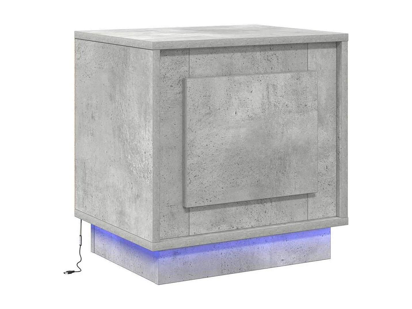 Cabinet de chevet avec 2 pcs Gris béton 44 x 34,5 x 45 cm