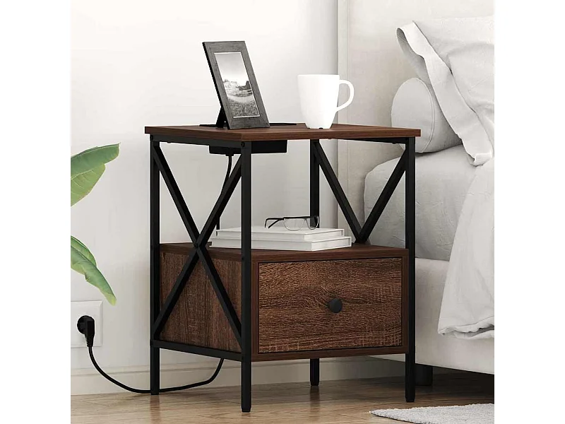 Cabinet de chevet 2 pcs Chêne marron 41.5 x 40.5 x 55 cm