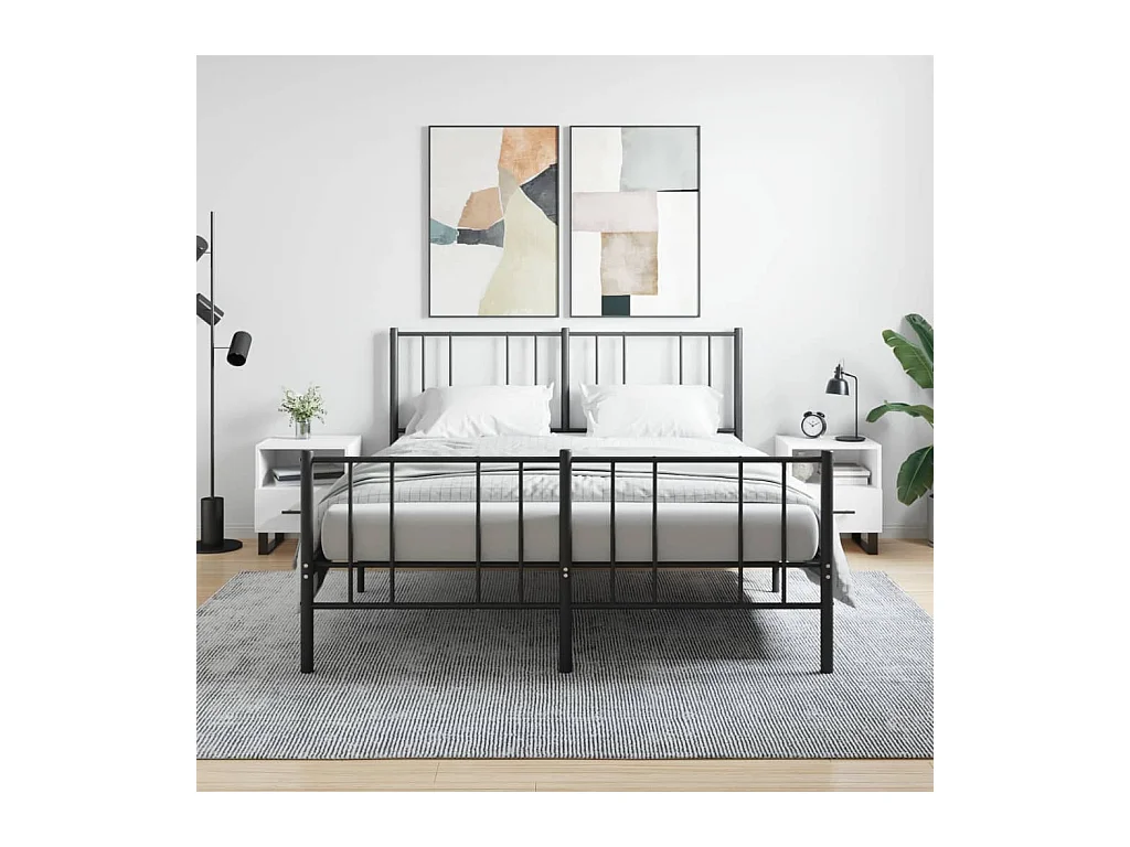 Comodini 2 pezzi bianchi 40x35x47,5 cm in legno ingegnerizzato