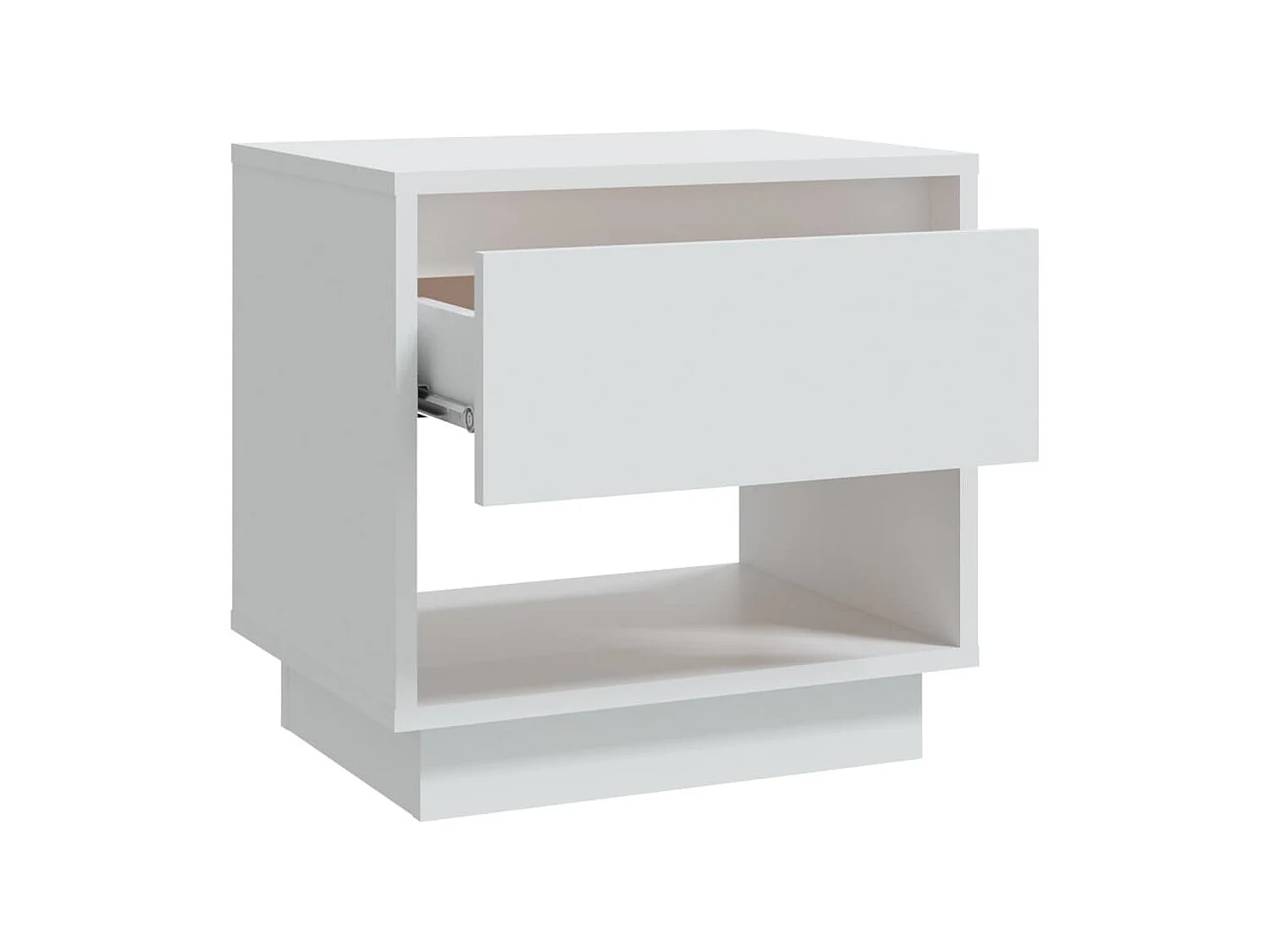 Tables de chevet 2 pcs Blanc 45x34x44 cm bois d'ingénierie