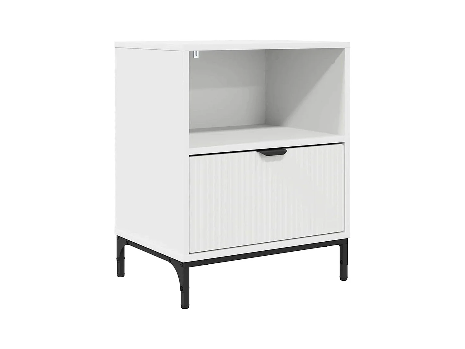 Comodino bianco 49 x 36 x 61 cm in legno ingegnerizzato