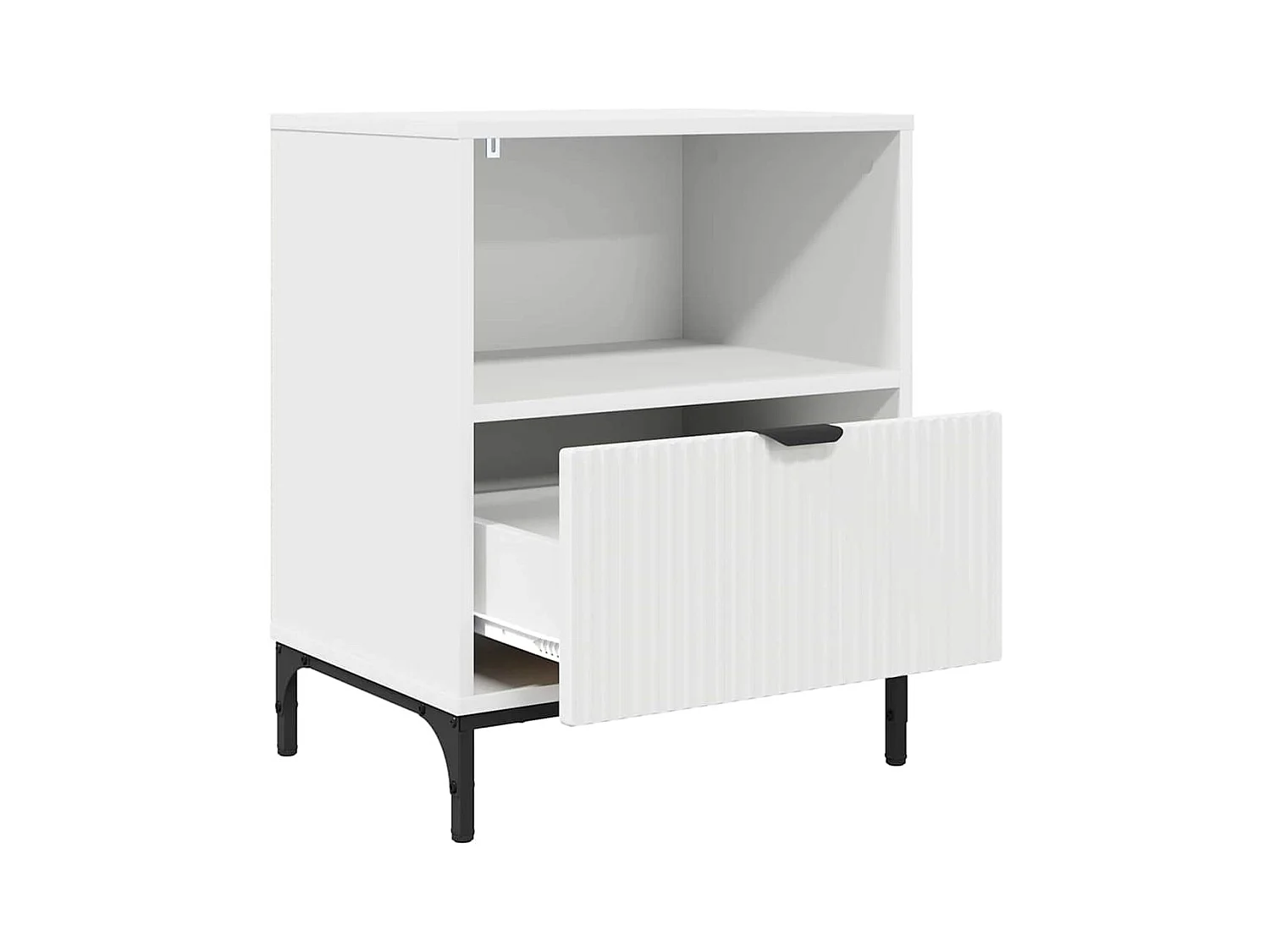 Comodino bianco 49 x 36 x 61 cm in legno ingegnerizzato