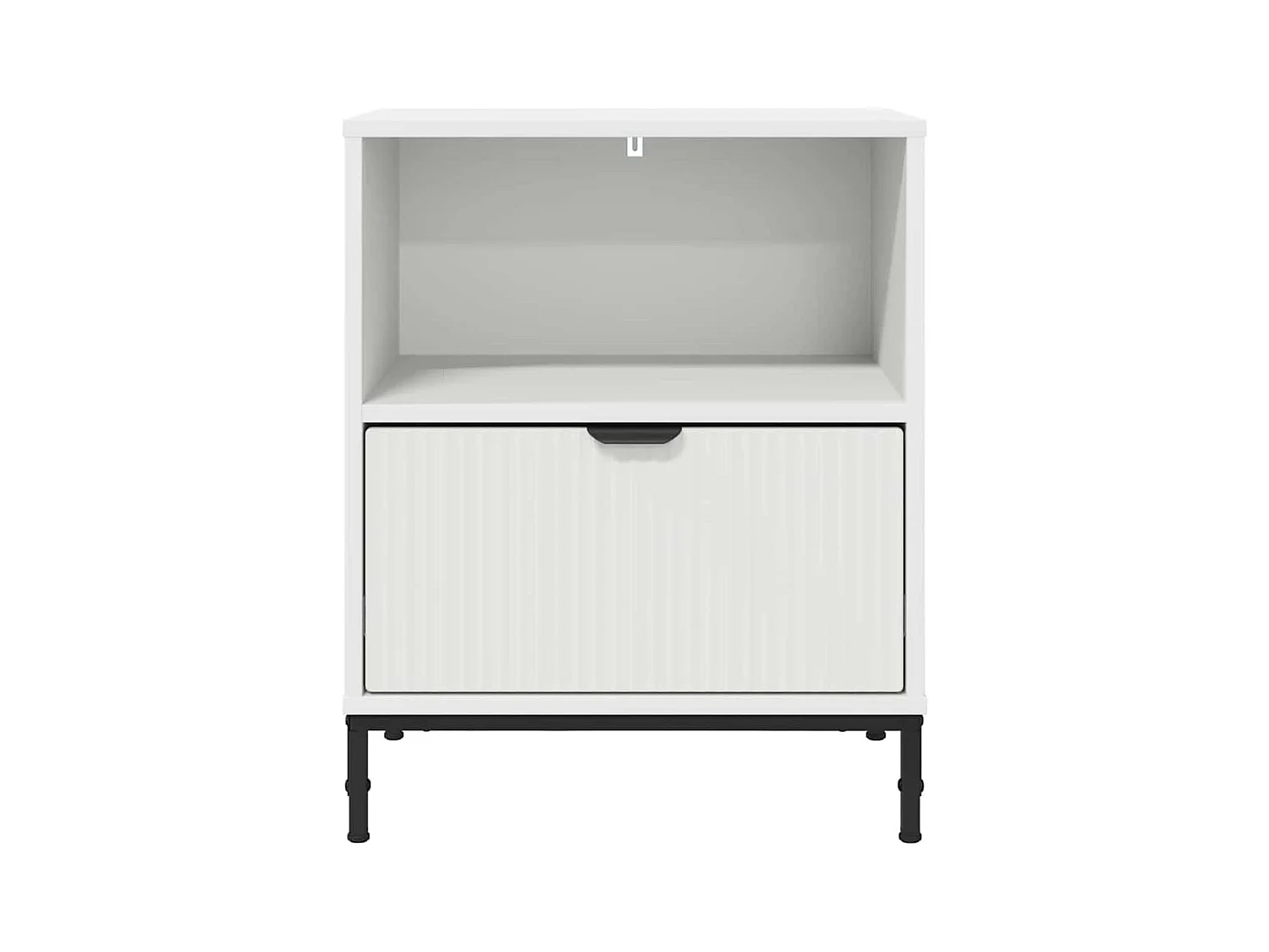 Comodino bianco 49 x 36 x 61 cm in legno ingegnerizzato