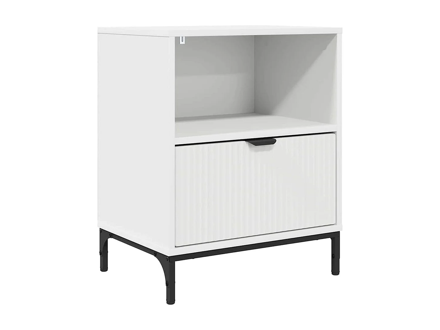 Table de chevet Blanc 49 x 36 x 61 cm Bois d'ingénierie