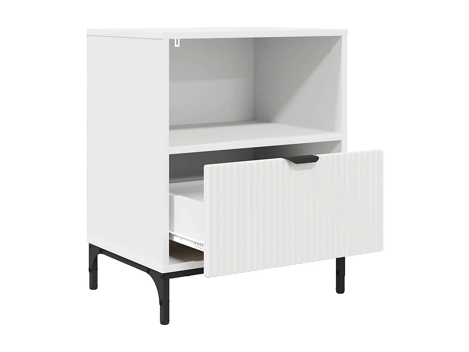 Table de chevet Blanc 49 x 36 x 61 cm Bois d'ingénierie