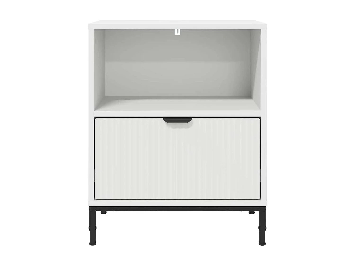 Table de chevet Blanc 49 x 36 x 61 cm Bois d'ingénierie