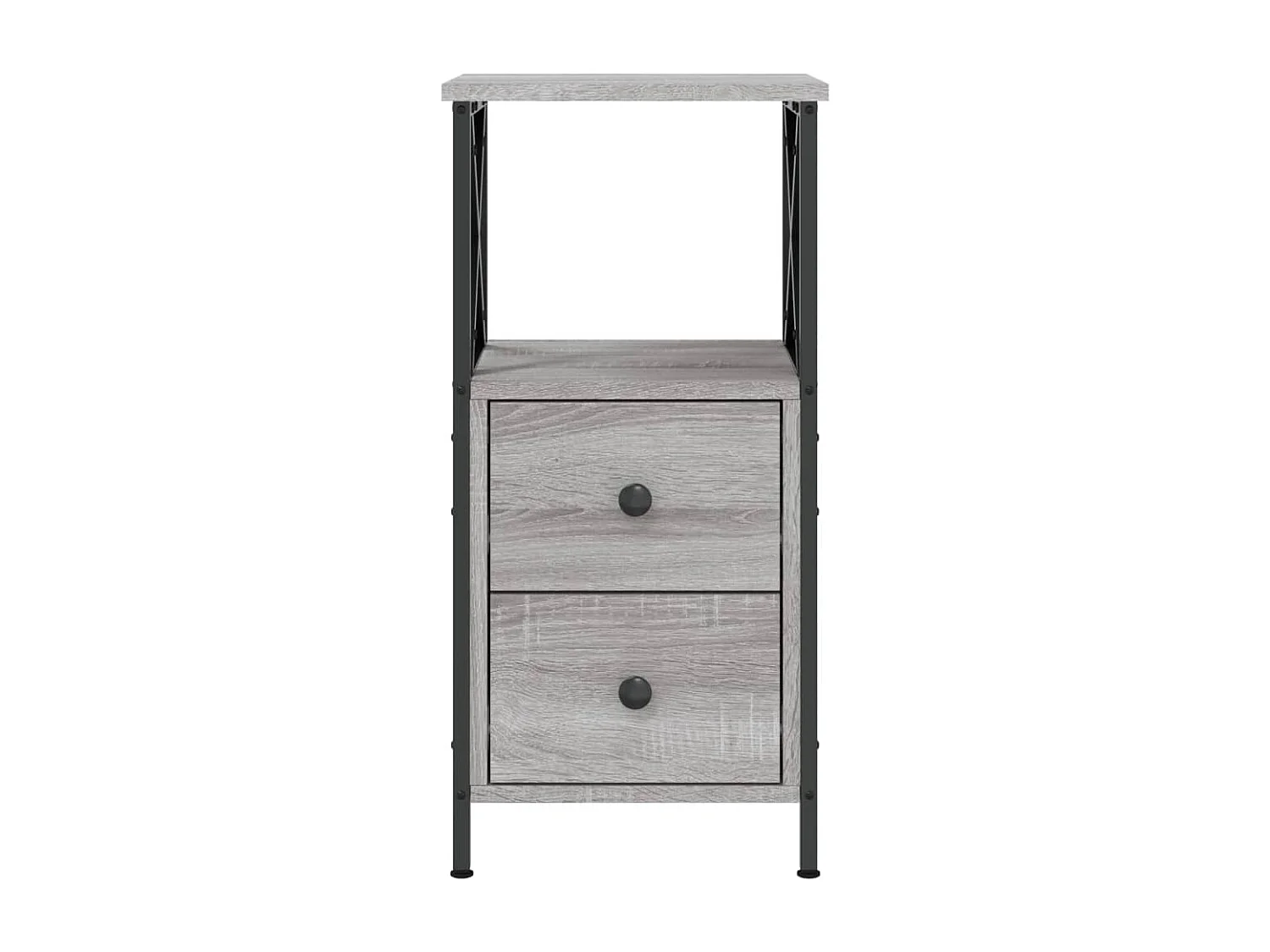 Mesitas de noche 2 piezas gris sonoma 34x35,5x70cm madera de ingeniería