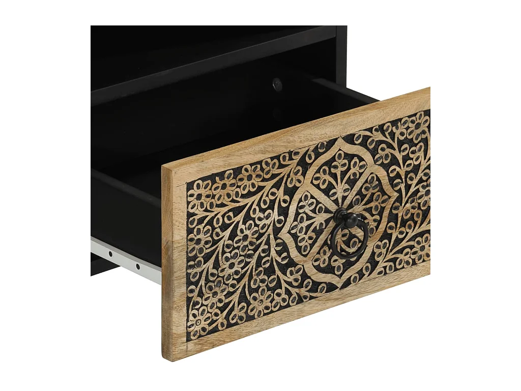 Mesita de noche 40x33x46 cm Madera maciza de mango