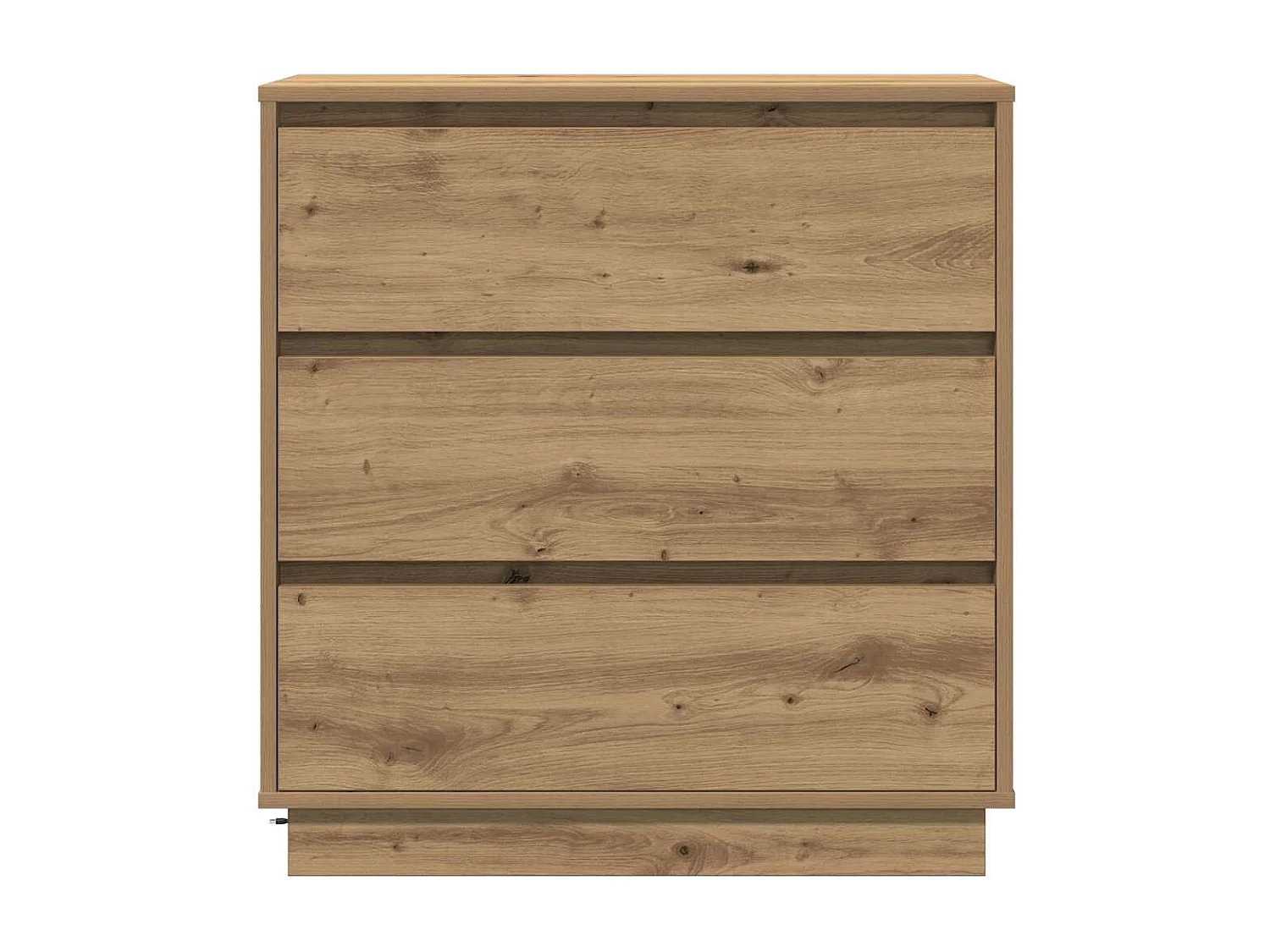 Comodino con cassetto, rovere lavorato a mano, 71 x 34,5 x 75 cm