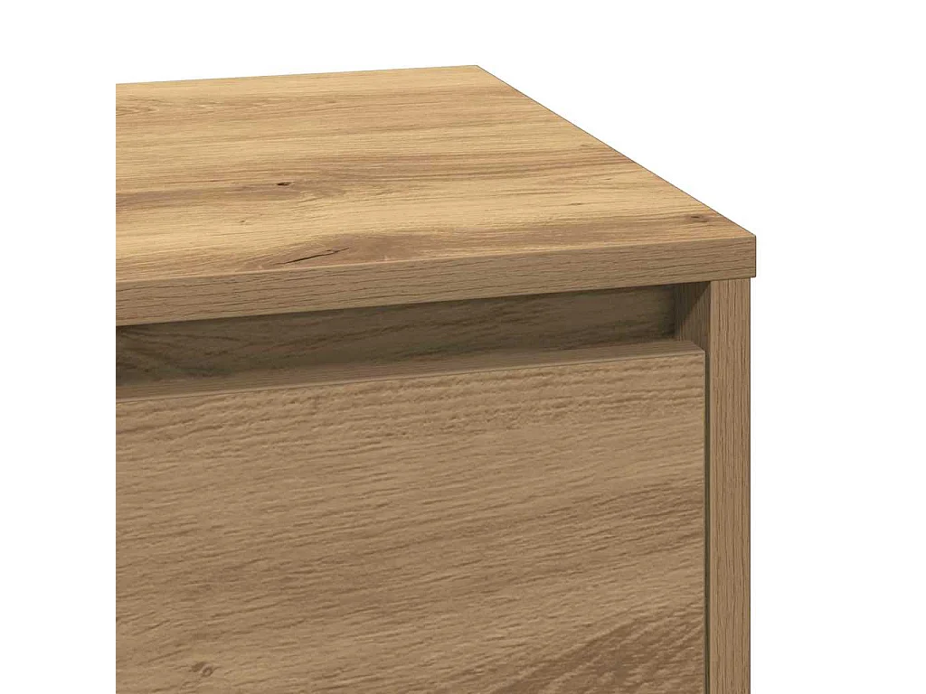 Cabinet de chevet avec tiroir chêne artisanal 71 x 34.5 x 75 cm