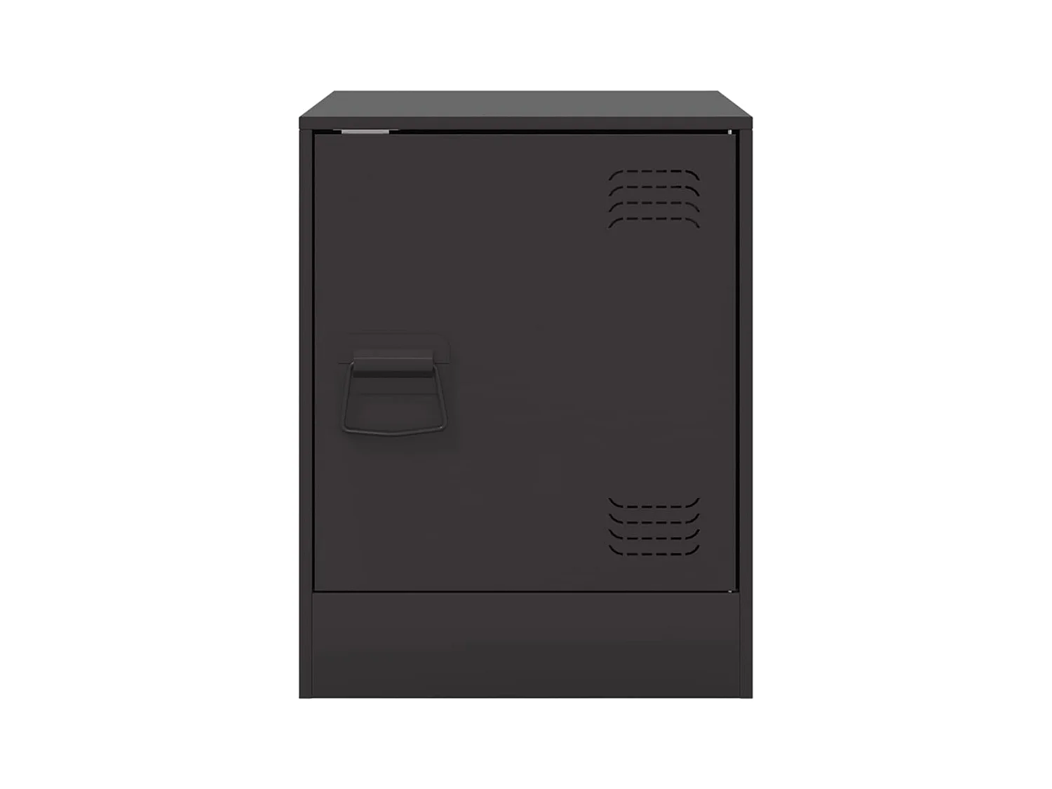 Table de chevet noir 34,5x39x44 cm acier