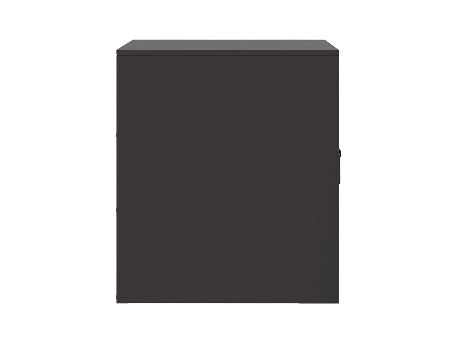 Table de chevet noir 34,5x39x44 cm acier