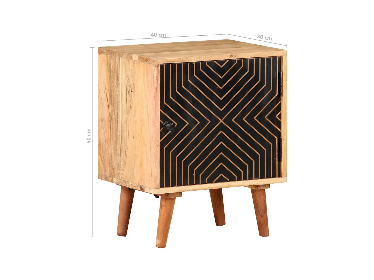 Nachtkastje 40x30x50 cm Massief acaciahout