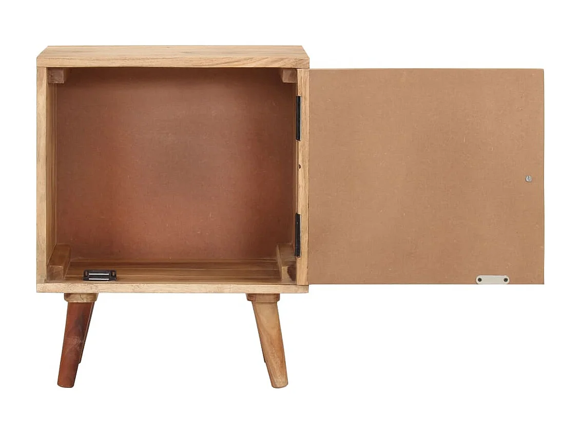 Mesita de noche 40x30x50 cm Madera maciza de acacia